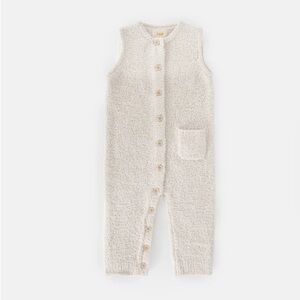 Sleeveless Fuzzy Cream Jumpsuit - Cozy One-Piece 6-9 Months Lagonlook Cute Kids